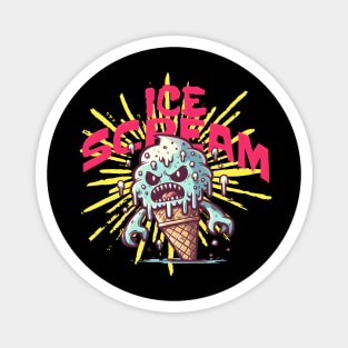 Ice Scream Funny Comic-Style Summer Gift Magnet